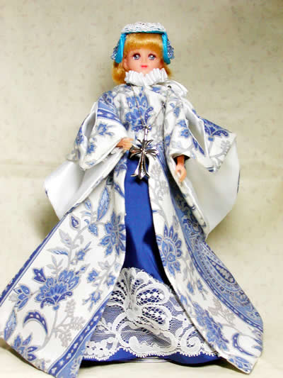 マリア　貴婦人　青ドレス　立ち姿