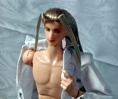 セフィロス　シャツ　着る途中