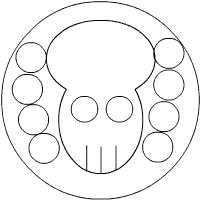 どくろ飾り　編み図